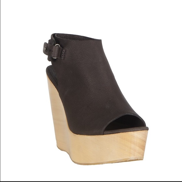 🚫🚫SOLD🚫🚫black leather All Saints City Wedge - Picture 2 of 3