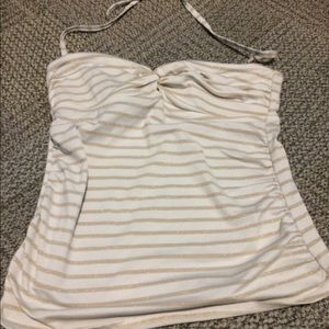 Gold/White Swimsuit Top