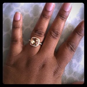 Rose gold plated fashion ring