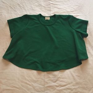 Green Torn by Ronny Kobo crop-top