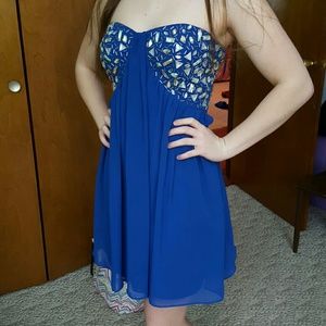 Royal Blue Homecoming Dress
