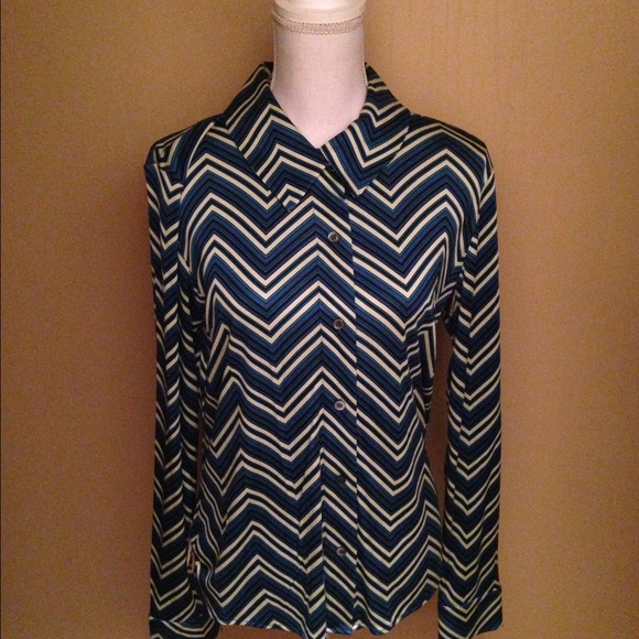 Pink Tartan Silk Chevron Blouse