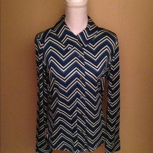 Pink Tartan Silk Chevron Blouse