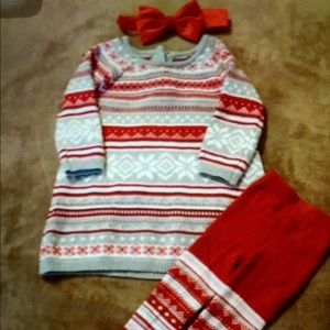 🎀🎄6-12 Months Dress & tights🎄🎀