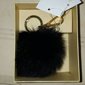 XL Fur Pom Pom Michael Kors Key Chain