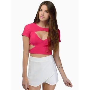 Tobi Hot Pink Crop Top/Blouse