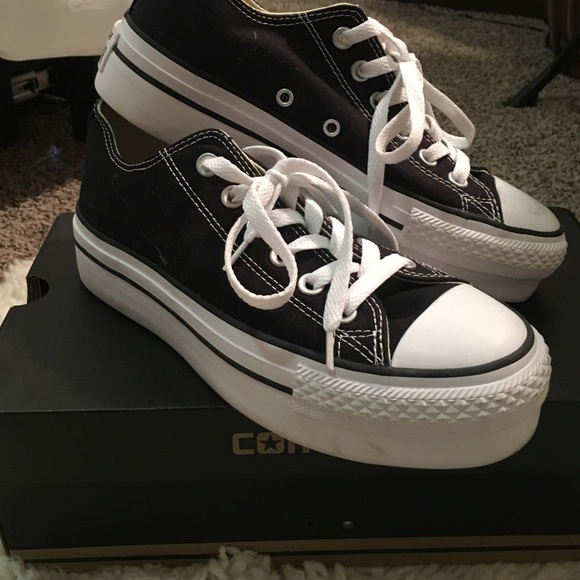 Platform black converse