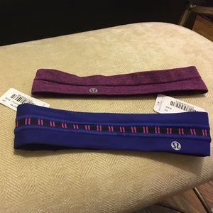 Pair of Lululemon head bands new with tags