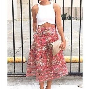 NWT Anthropologie Floral Midi-Skirt