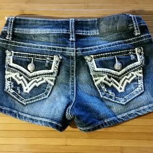 Soundgirl jean shorts with bling size 3