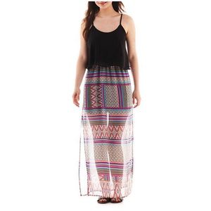 Heart Soul Tribal Print Maxi Dress