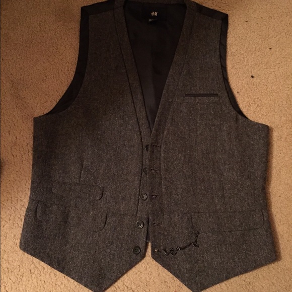 Men's dress vest - charcoal in color