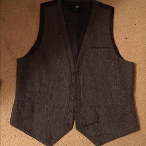 Men's dress vest - charcoal in color
