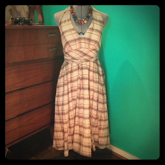 *sold* Plaid halter dress by Liz Claiborne