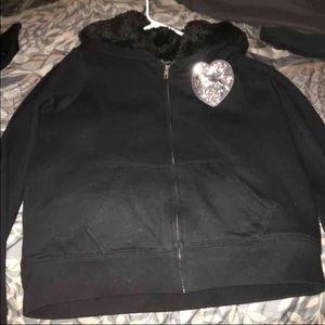 PINK fur lined hoodie