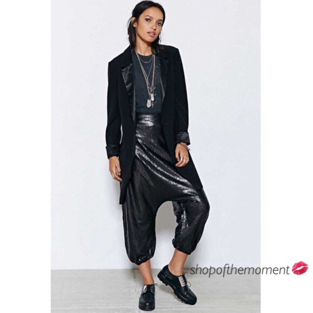 💀✲ One Teaspoon ✲ Lone Lover ✲ Sequin Harem Pants - Picture 5 of 8