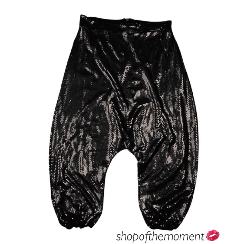 💀✲ One Teaspoon ✲ Lone Lover ✲ Sequin Harem Pants - Picture 7 of 8