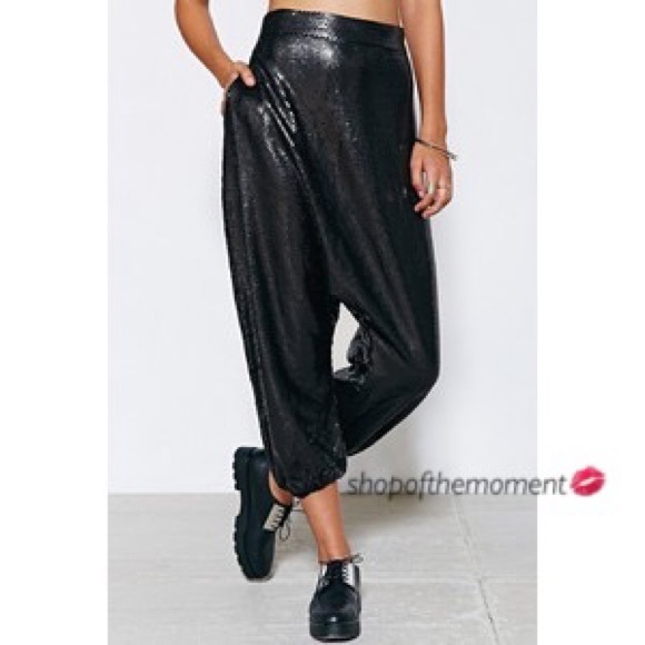 💀✲ One Teaspoon ✲ Lone Lover ✲ Sequin Harem Pants - Picture 6 of 8