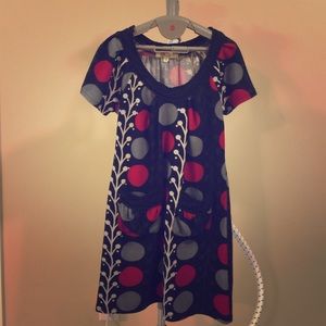 Cute Multicolored Dress with Pockets Size M