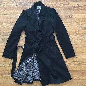 H&M Black Trench Coat (S/M)