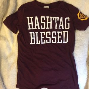 PINK Hashtag Blessed Tee