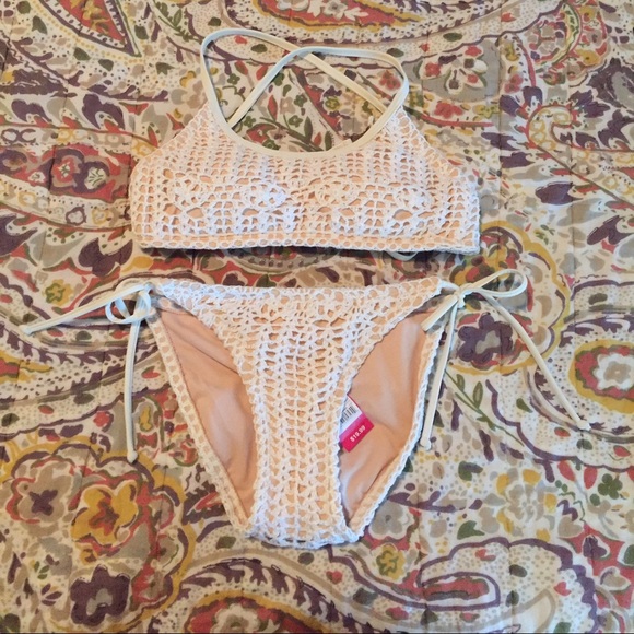 White Crochet Bikini