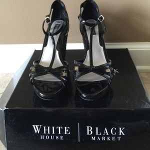 Black wedge sandal