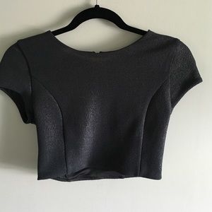 EXPRESS set: crop top and leather skirt