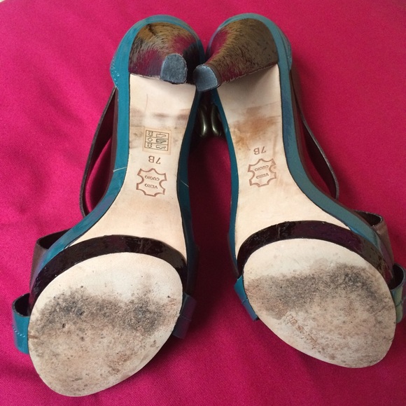 Charles David Cork look Heeled Strappy Sandals - Picture 4 of 4