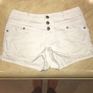 rue 21 high waisted white shorts