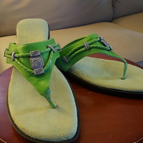 Pretty green sandals worn only 3 or 4 times.