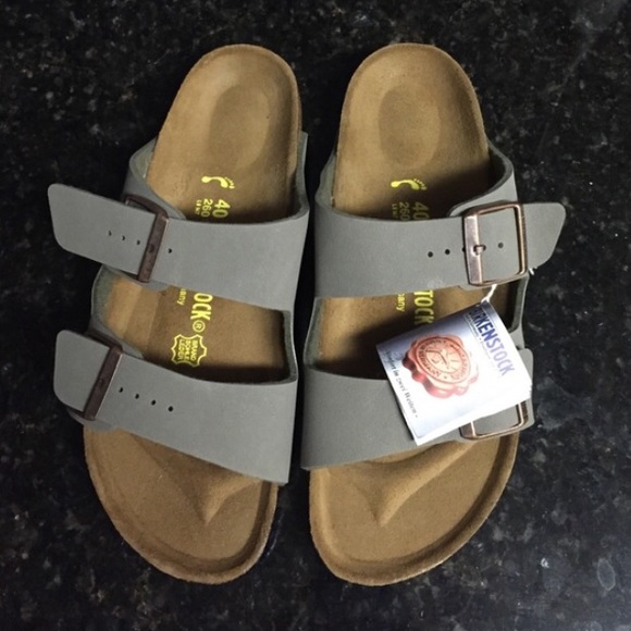 BRAND NEW GRAY BIRKENSTOCKS SIZE 9