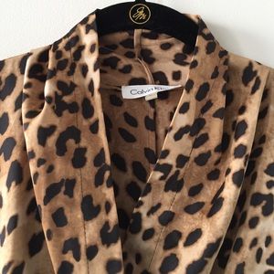 Calvin Klein Leopard Print top, size L.