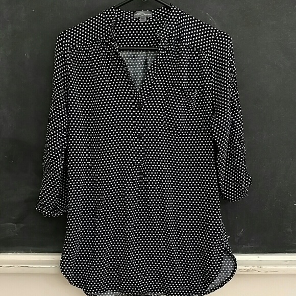 Market & Spruce Colibri dot print3/4 sleeve blouse