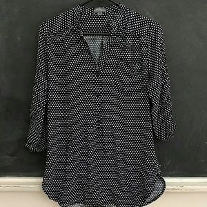 Market & Spruce Colibri dot print3/4 sleeve blouse