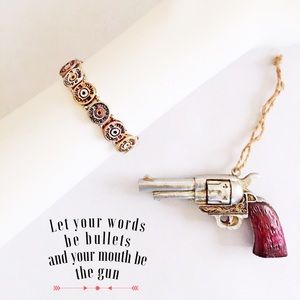 •Mix Tone Bullet Stretch Bracelet•