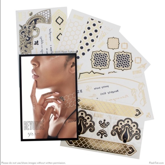 Flash Tats Accessories - Beyoncé Flash Tats pack of 5 sheets of tattoos