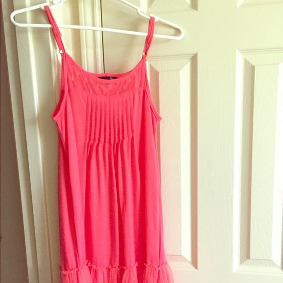 Coral spaghetti strap dress