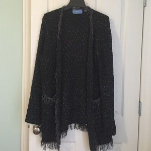 Vera Wang! HOST PICK! Long green shimmery sweater!