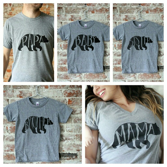 mama papa baby bear shirts