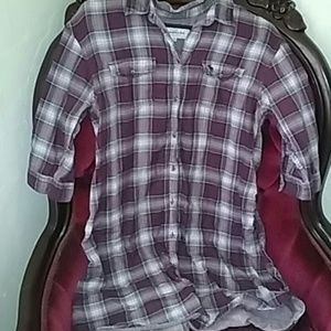 3/4 sleeve flannal dress