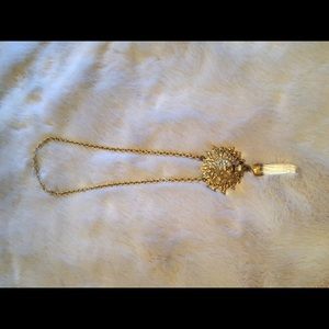 Lion Head and Quartz Crystal Necklace