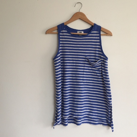 Blue & White Striped Tank