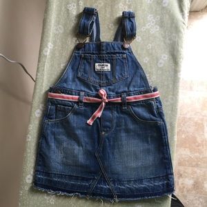 Super cute denim overall skirt
