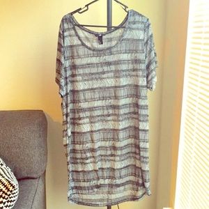 H&M Black and White Patterned Dress