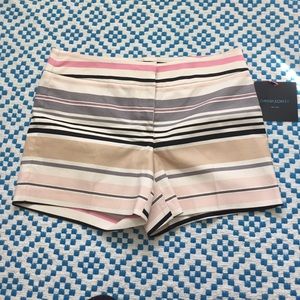 Striped cream shorts