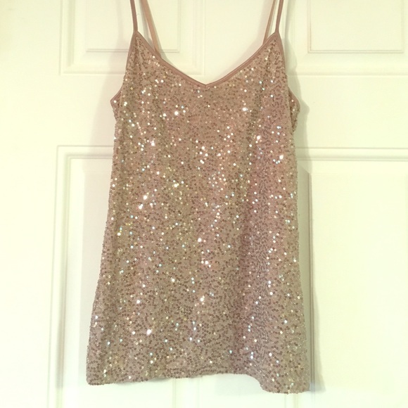 Nude taupe sequin cami