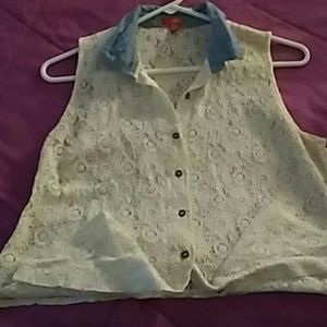 Button up crop top