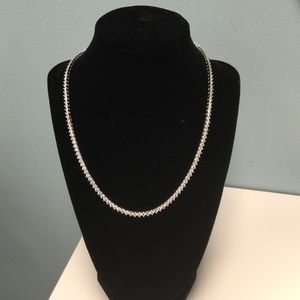 QVC Diamonique 12.7ctw round tennis necklace. 18"