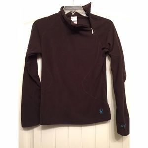 Brown Asymmetrical Zip Fleece